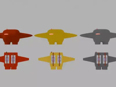 LowPoly JetPack Package  Low-poly 3D model
