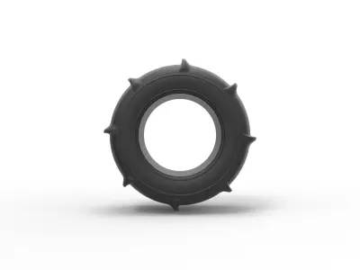 Dune buggy rear tire 7 Scale 1 to 25 3D print model