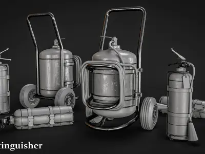 Fire extinguisher  Low-poly 3D model shop