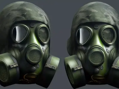 Helmet 3d model military combat Military Low-poly Low-poly 3D model 7