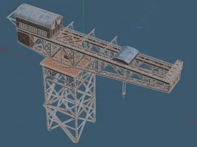 Imperial Japanese Navy 150tons Crane 3D model