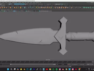 knife model Low-poly 3D model buy