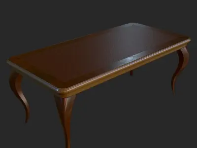 Vintage Furniture Coffee Table PBR Game Ready Free low-poly 3D model