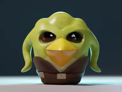 Kit Fisto Angry Bird Free 3D model