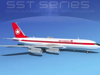 Boeing 707-320 SS Air Canada 3D model