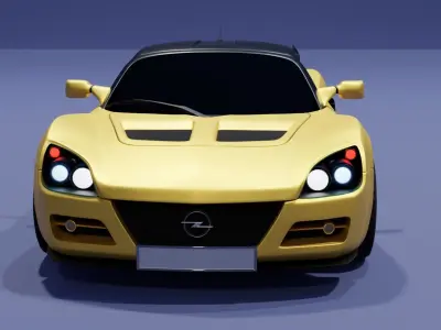 Opel Speedster racing car Free low-poly 3D model