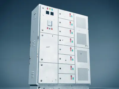 Industrial Unit Low-poly 3D model