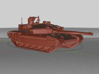 t90 Tank Blender version Low-poly 3D model