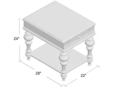 Gully End Table  3D model