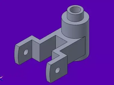 solidtutorial031 metal bracket Free 3D model