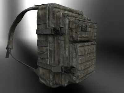Military Bag - Low Poly - Game Ready Low-poly 3D model