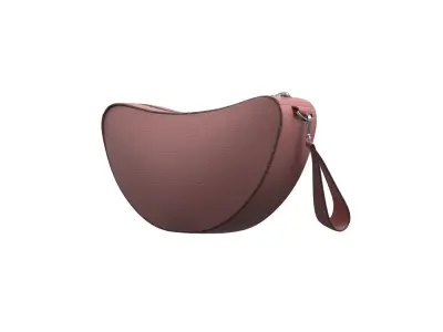 lndian pink Leather Pouch Bag 3D model