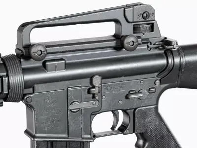 M16 Modular Colt M16A4 AR 15 Low-poly 3D model