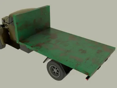 White Truck Low-poly 3D model