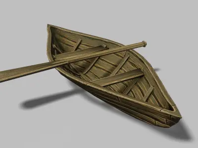 Simple Boat 01 Low-poly 3D model