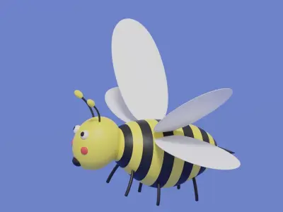 Cute Cartoon Bee 3D model purchase