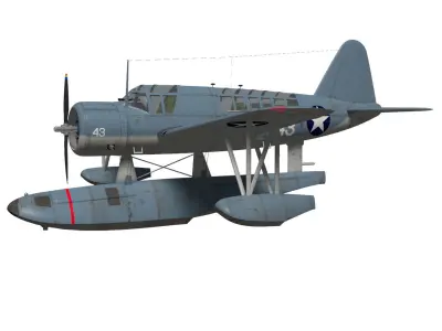 Chance Vought OS2U Kingfisher 3D model purchase