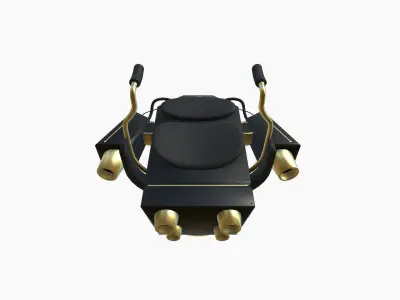 Jetpack G02 Black Golden - SciFi Character Design Low-poly 3D model