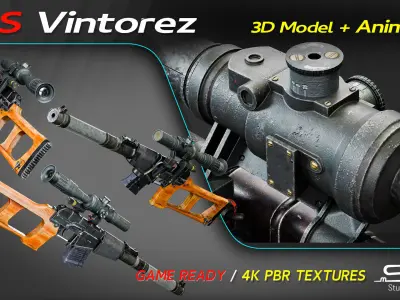 Vss Vintorez Low-poly 3D model order