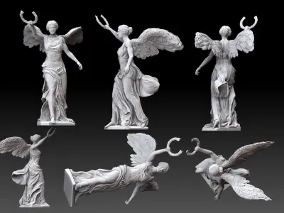 Winged Victory of Samothrace  nike reconstruction 3D print model