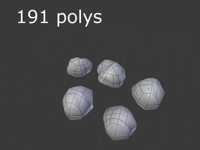 low poly rocks pack 1 Low-poly 3D model