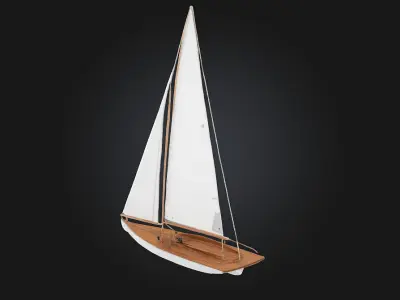 ailboat Serenity  Drift into Calm Horizons 3D model