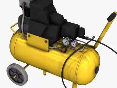 Compressor Air pressure Supply Low-poly 3D model