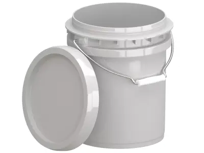 Food Grade 5l Plastic Bucket Purple Gary 3D model