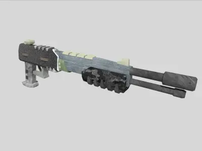 no brand low poly shotgun 2 Low-poly 3D model