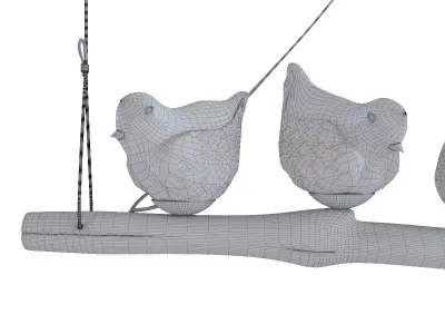 Pendant Lamp Dining Birds 3D model