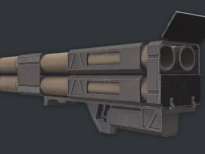 Rocket Launcher Game Ready 11 Low-poly 3D model