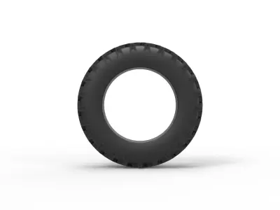 Tractor tire 2 Scale 1 to 10 3D print model