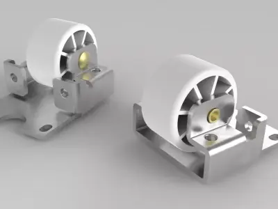 Refrigerator Wheel Free 3D model