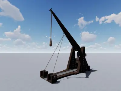 Medieval Catapult 3D model shop