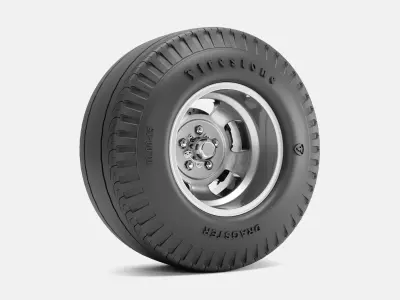 15x12 US Indy Mag Wheel Firestone Dragster Tire 3D print model