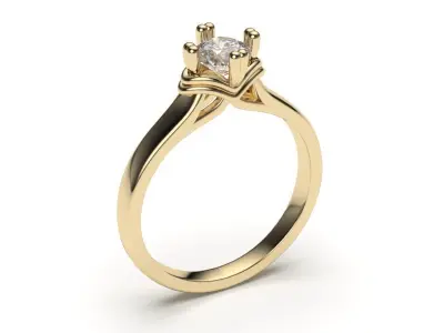 solitaire with ring sizes  8 part S113 3D print model