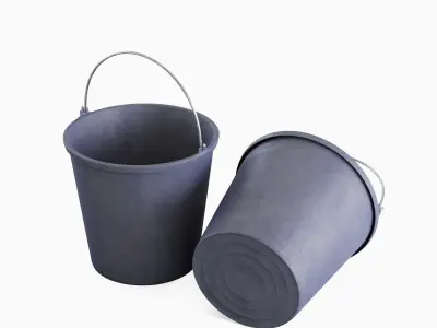 Industrial Plastic Bucket C 01 3D model