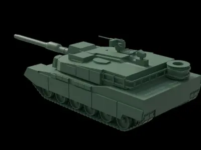 K2 Black panther MBT but its Low poly  3D model