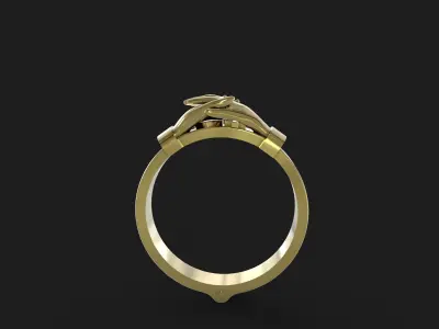 Antique gimmel ring 3D print model