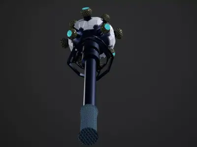 Atomic Star Low-poly 3D model