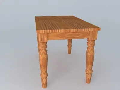 Old wooden table Free 3D model