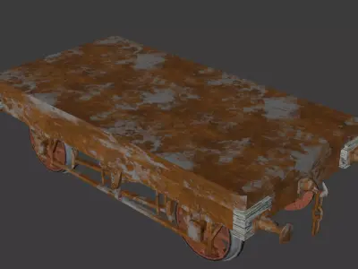 platform train Low-poly 3D model