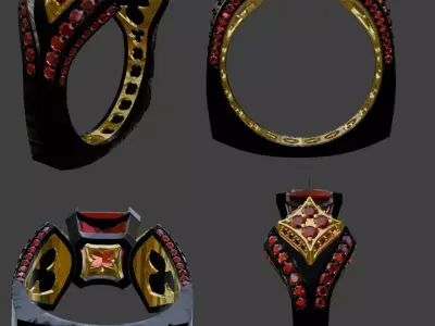 Elegant Ring for 3D Printing Free 3D print model