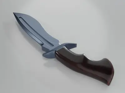 Hunting knife Low-poly 3D model shop
