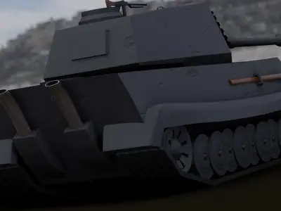 Tiger II H Low-poly Low-poly 3D model