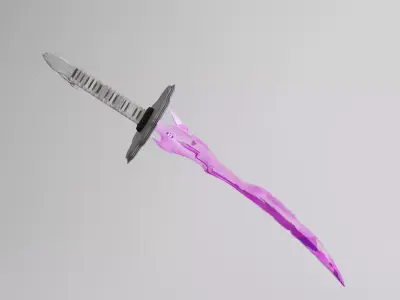 Crystal Katana Low-poly 3D model purchase