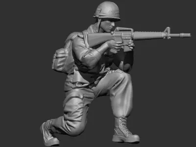 USA Vietnam Soldier 8 3D print model