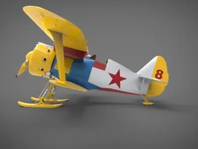 Polikarpov I-153 Aircraft 3D model purchase