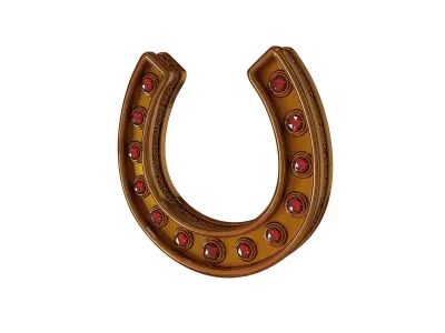 Horseshoe with stones 3D model