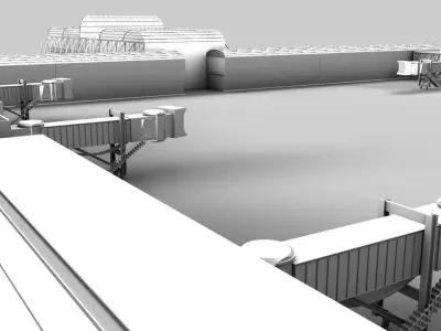 airport set of pipes 3D model